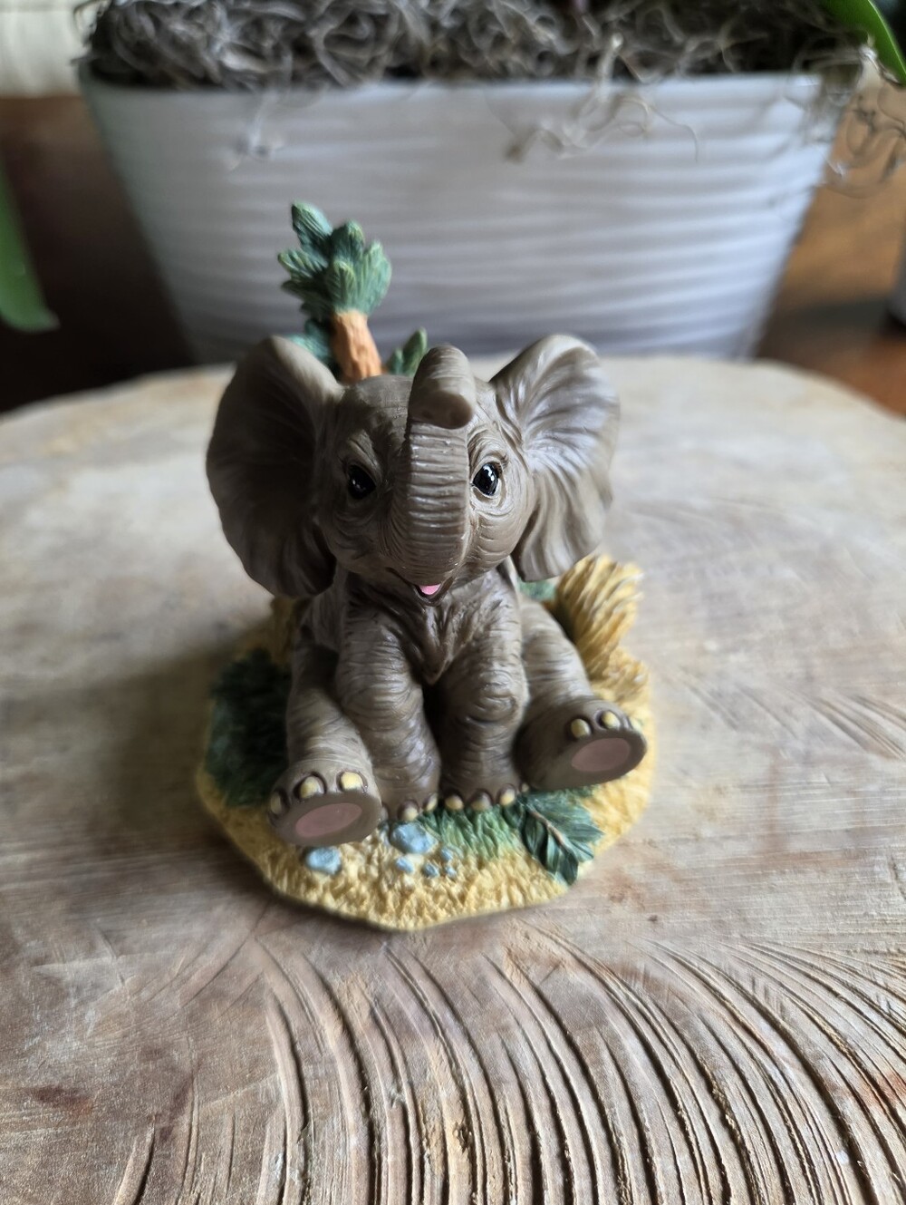 Vintage African Elephant Sculpture From Protect Nature's Innocents Collection